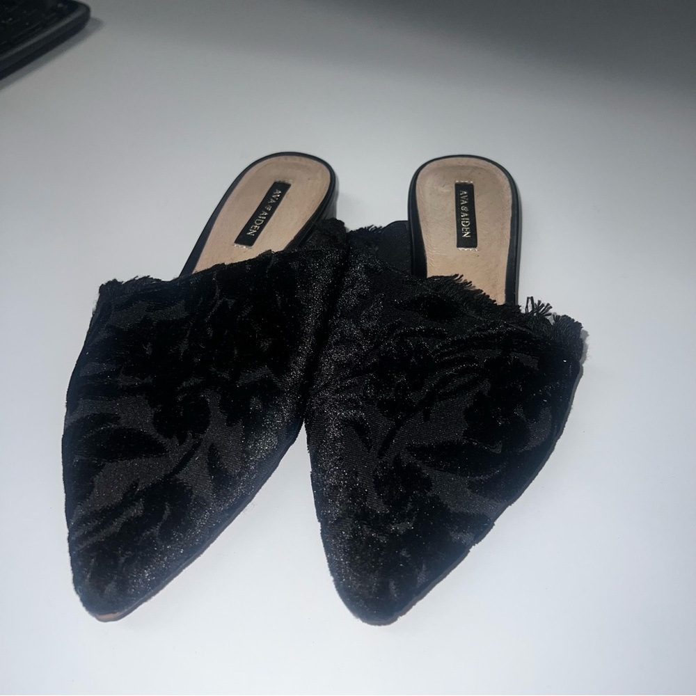 Ava & Aiden Black Mules